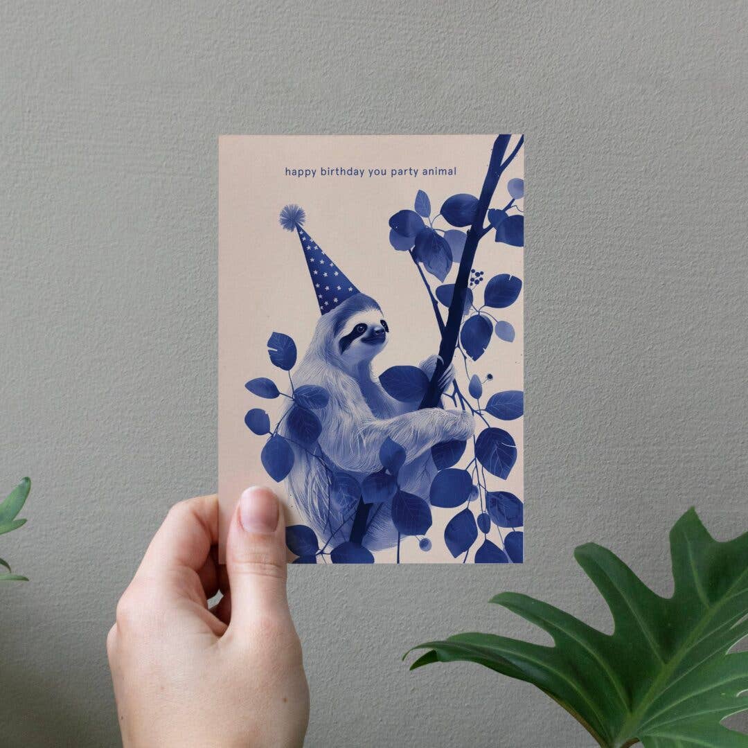 Botanopia - gifts , decor and cards for plant lovers - Vente Carte de vœux classique - Joyeux anniversaire, espèce de fêtard | Carte d'anniversaire humoristique3