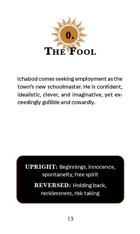 Schiffer Publishing – wholesale Tarot cards – The Legend of Sleepy Hollow Tarot —Headless Horseman Edition6