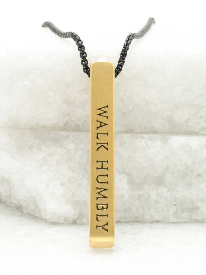 Justice Men's Gold Bar Necklace for wholesale by Starfish Project, Inc