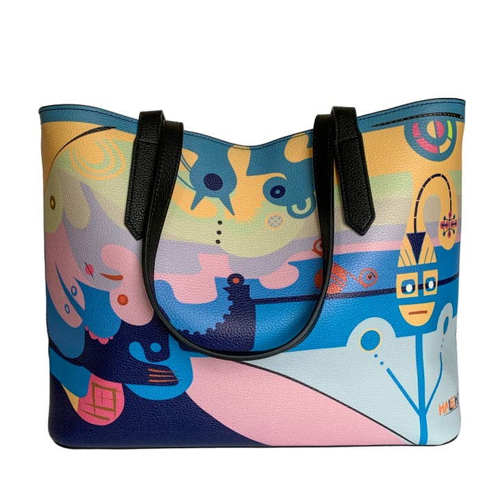 "TP #167" Vegan Leather Bag, Collaboration With Serge Hamad for wholesale by Haleh.J Collection