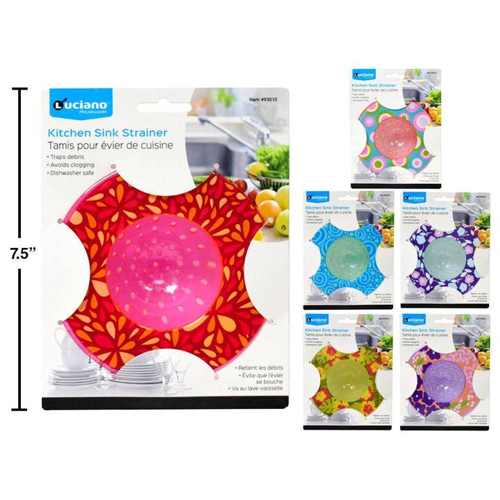 Luciano Sink Strainer with Pattern, 6 Styles, T.O.C. for wholesale by Luciano Gourmet