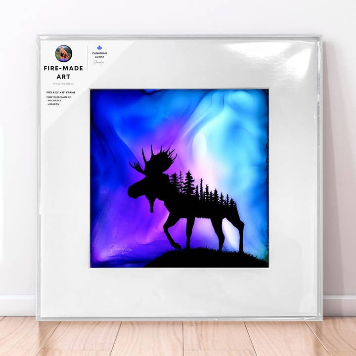 Breath In The Light | Fire-Made Art Moose Print for wholesale by Fire-Made Art