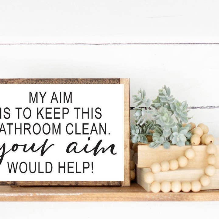 Il mio obiettivo è mantenere pulito questo bagno, il tuo obiettivo aiuterebbe in orizzontale per la vendita all'ingrosso da parte di Lettered & Lined