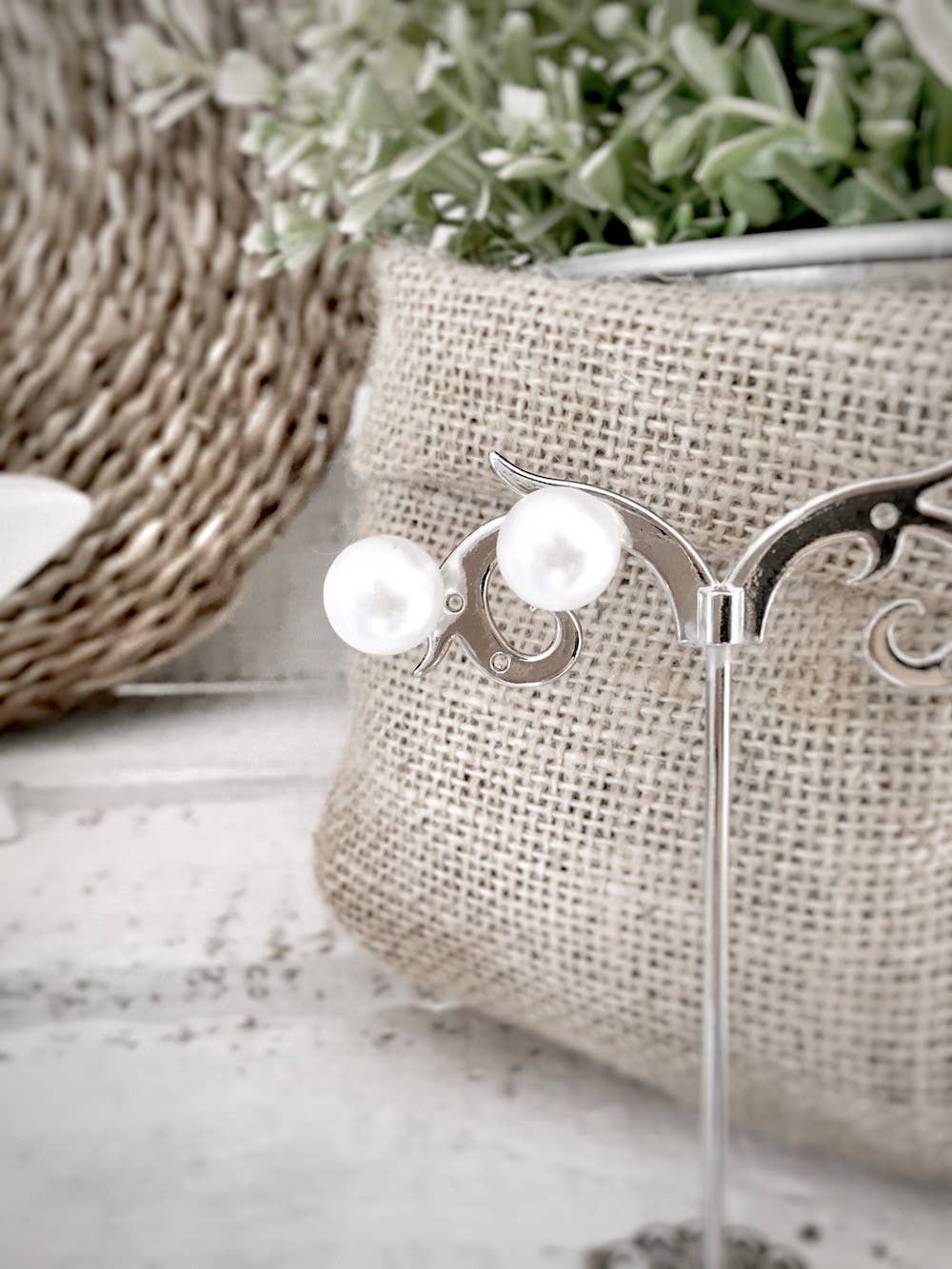 NATURE ET LIN - Wholesale Dangle Earrings - PERLES - Round stud earrings made in France2