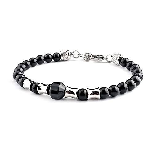 Bracelet perlé en pierres précieuses naturelles fait main pour homme et femme pour la vente par VN Jewellery