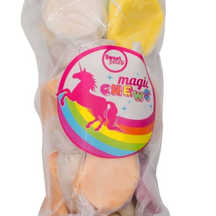 Magiske tygger- Unicorn tema Taffy for engroshandel hos Sweet Pete's Candy