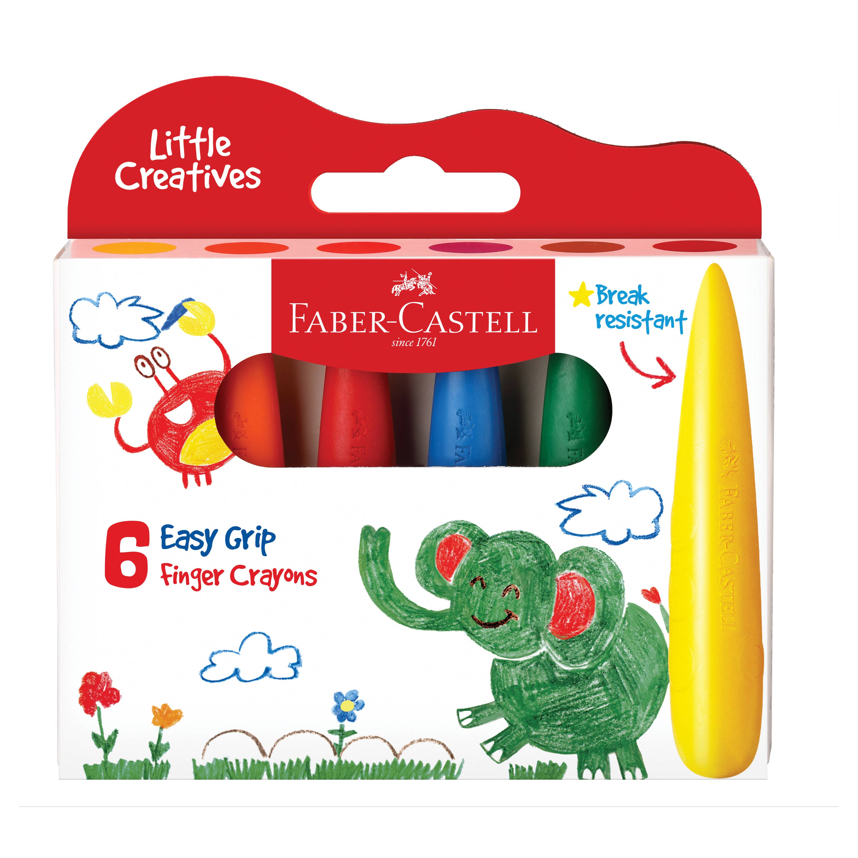 Faber-Castell / Creativity for Kids - Vente Crayon – enfant et bébé - Lot de 6 crayons à doigts faciles à saisir de Little Creatives1