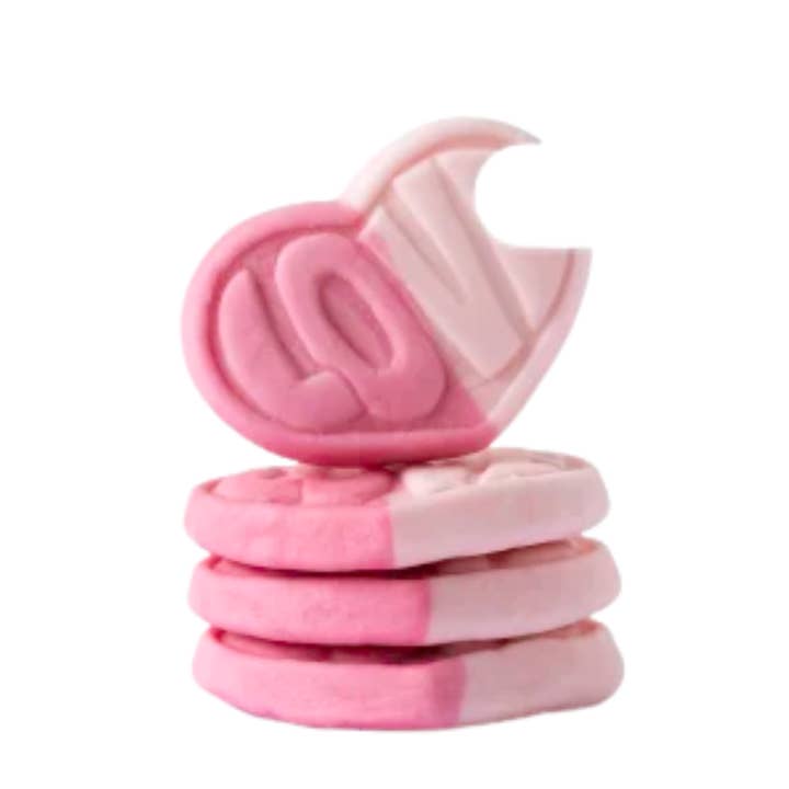 Strawberry Vanilla Hearts Swedish Style Gummies 5LBS for wholesale by L&F Universal Goods