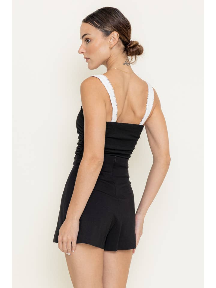 Black HIGH WAIST SLIT SKORT- PD6495FO for wholesale on Faire