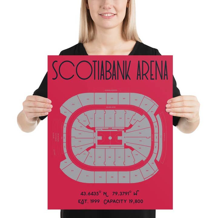 Toronto Raptors Scotiabank Arena Stadium Poster Print for wholesale by Stadium Prints by BTB