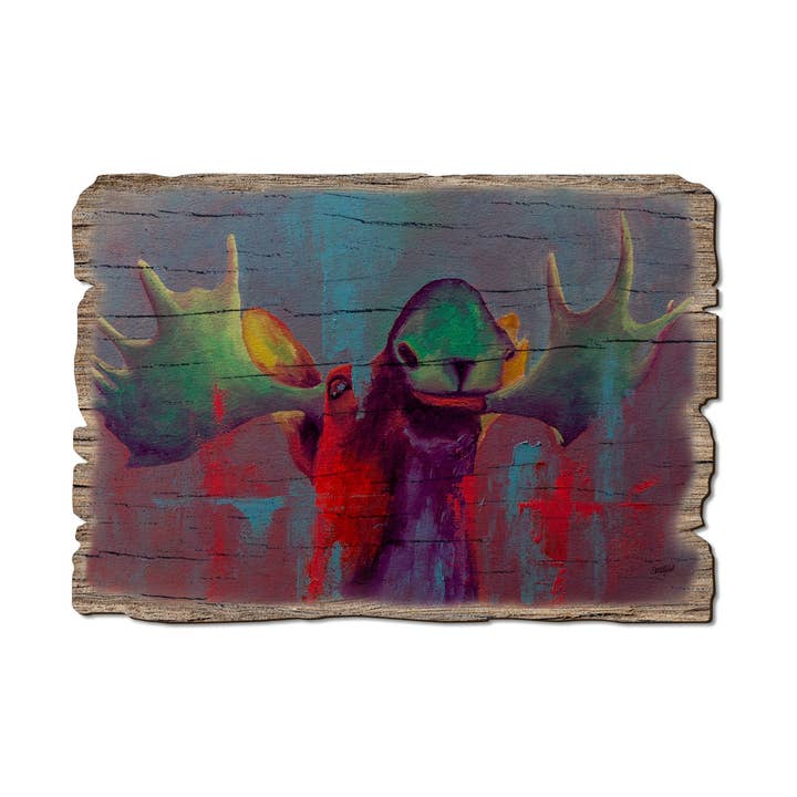 Heads Up Moose - Wood Rustic Edge Postcards & Magnets for wholesale by DaydreamHQ