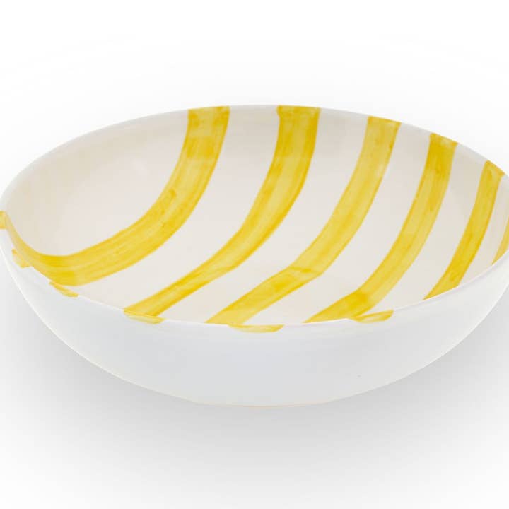 Blue Positano Bowl Yellow Stripes for wholesale on Faire1