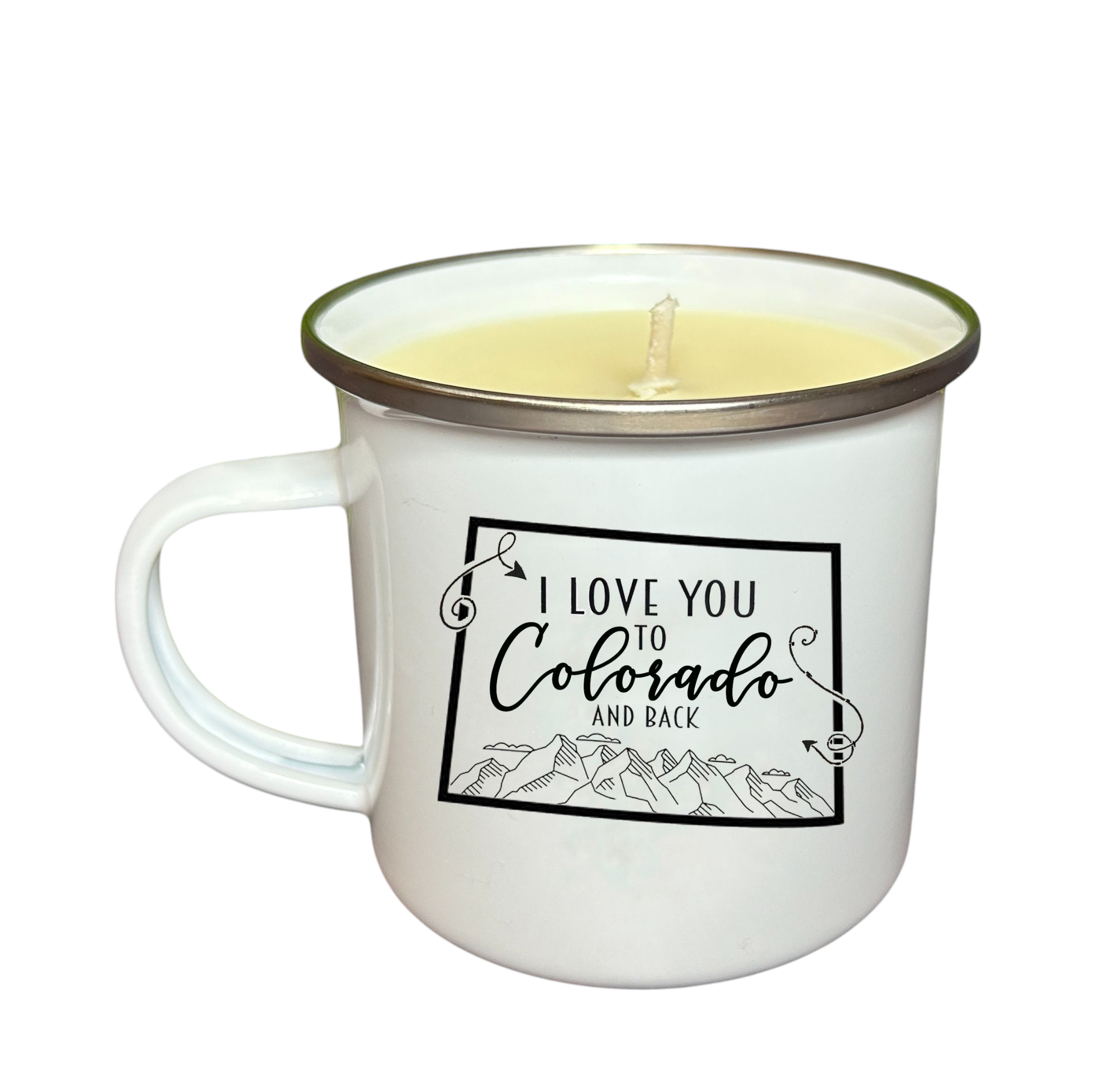Clever Cow Candle Co - Wholesale Jar/Filled Candle - I Love You to Colorado & Back Souvenir Soy Candle Reusable3