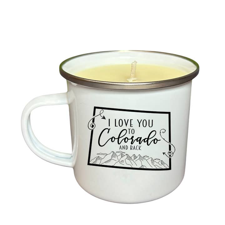 Clever Cow Candle Co - Wholesale Jar/Filled Candle - I Love You to Colorado & Back Souvenir Soy Candle Reusable3