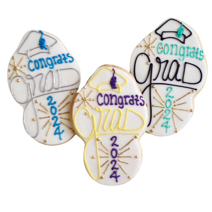 Congrats Grad Cookies for wholesale by Sweet Sanctions LLC