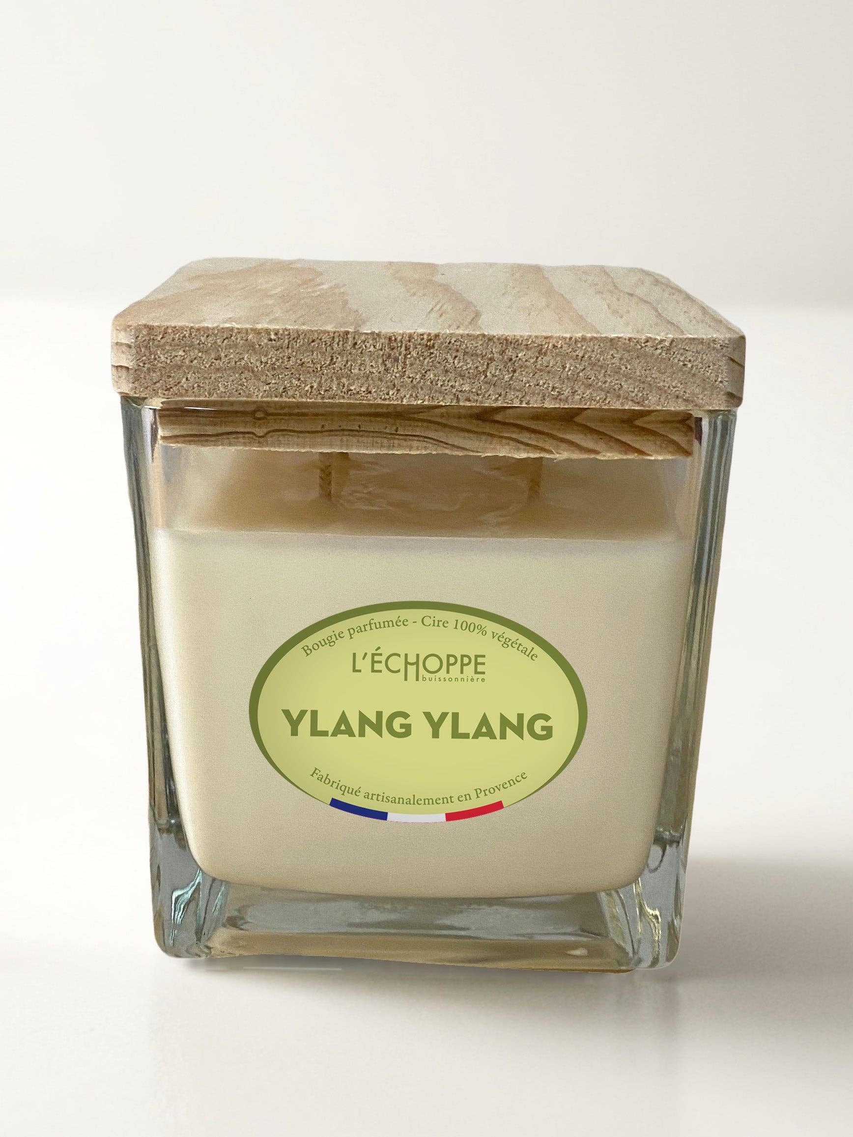 L'Échoppe Buissonnière – Großhandel Kerze im Glas / gefüllte Kerze – Ylang Ylang - Duftkerze 400g1