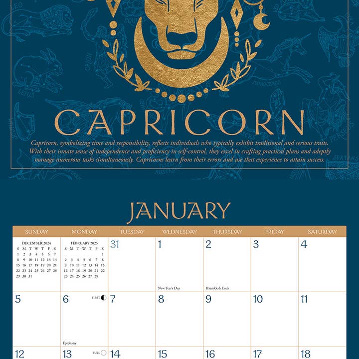 Willow Creek Press & Gifts – Engroshandel Kalender – Astrologi 2025 Vægkalender