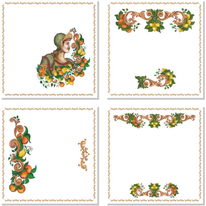 The Napking - Wholesale Dinner & Cloth Napkin - Set of 4 Napkins Medoro 100% Made in Italy