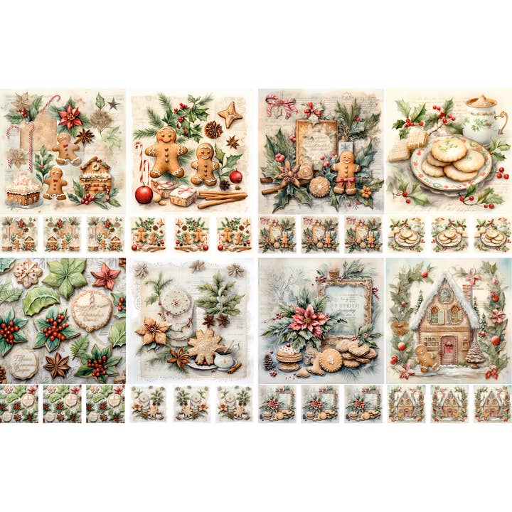 Papel de Arroz com Bonecos de Gengibre, 8 x 11,5 polegadas (A4) por atacado de Craft Kreatively