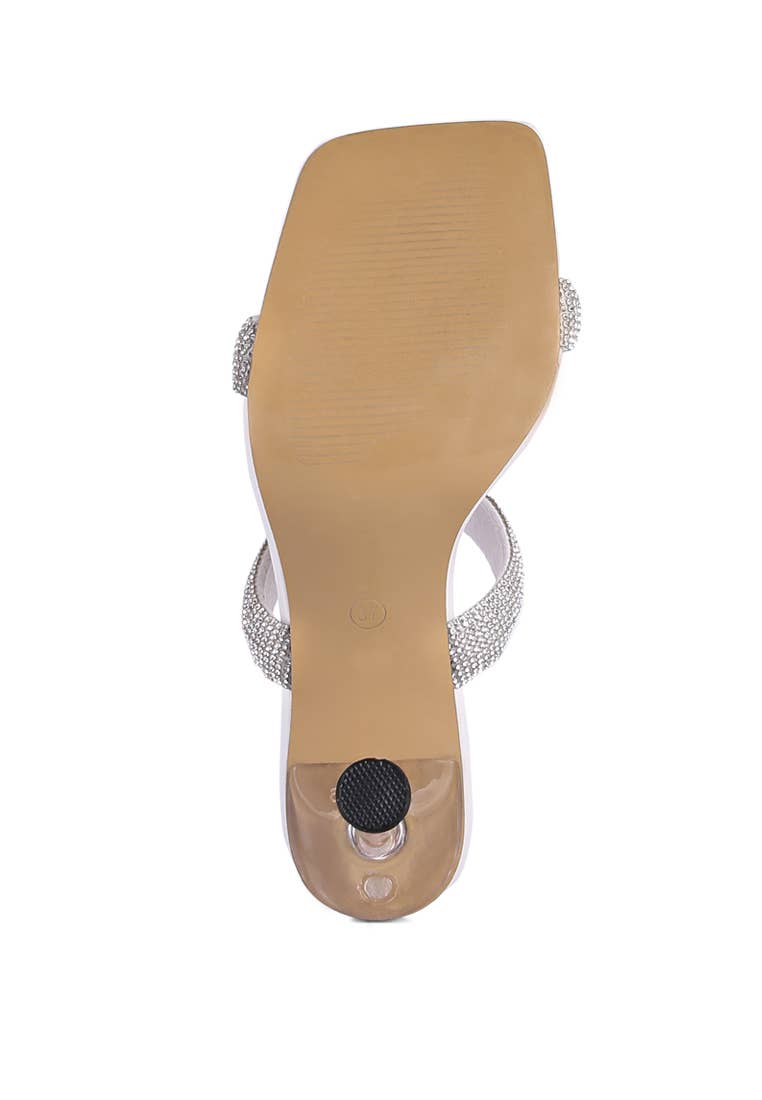 Rag Company - Wholesale High Heels - Women's - DOLLS DIAMANTE MID HEEL SLIDE SANDALS11
