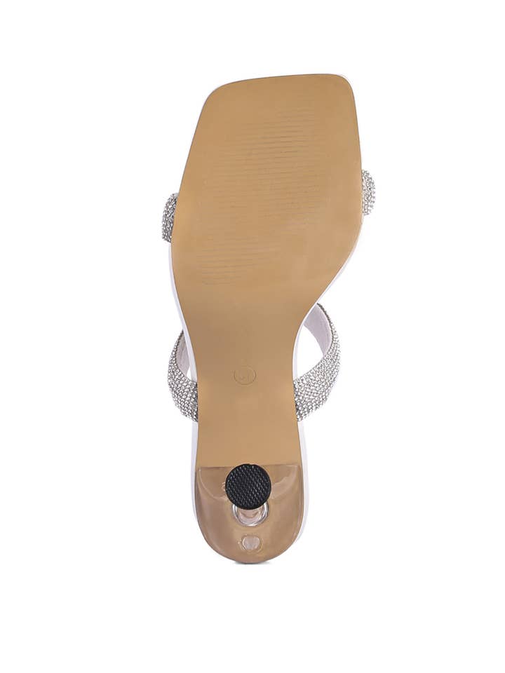 Rag Company - Wholesale High Heels - Women's - DOLLS DIAMANTE MID HEEL SLIDE SANDALS11