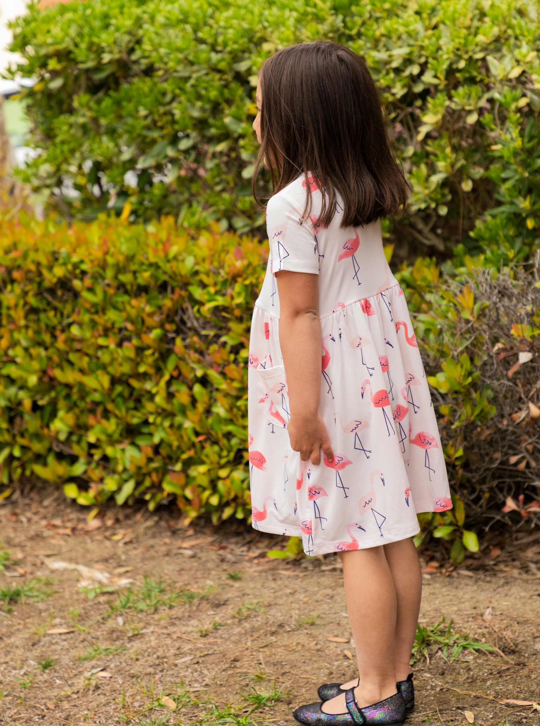 Tickled Teal - Wholesale Dress - Kids - Spring Pattern Little Girls Pocket Dress22