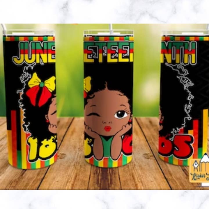 Juneteenth Tumbler for wholesale by PRV_DESIGNS