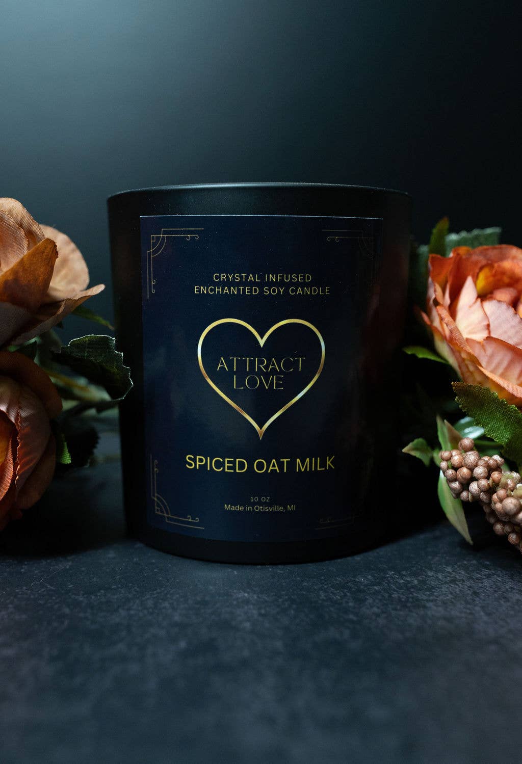 Amara Candles - Wholesale Jar/Filled Candle - Intention Wood Wick Soy Crystal Candle Collection6