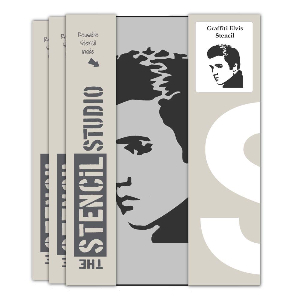 The Stencil Studio – wholesale Stencil/craft die – Graffiti Elvis Stencil1