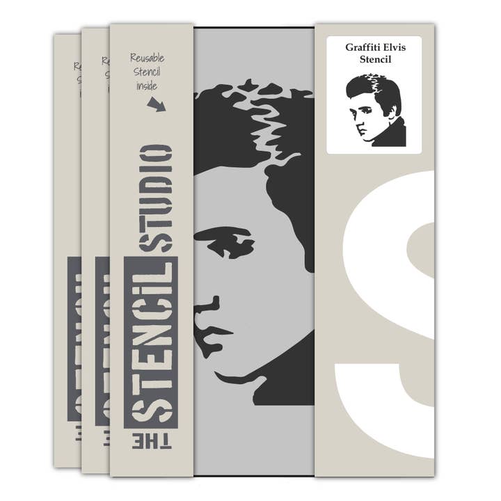 The Stencil Studio – wholesale Stencil/craft die – Graffiti Elvis Stencil1