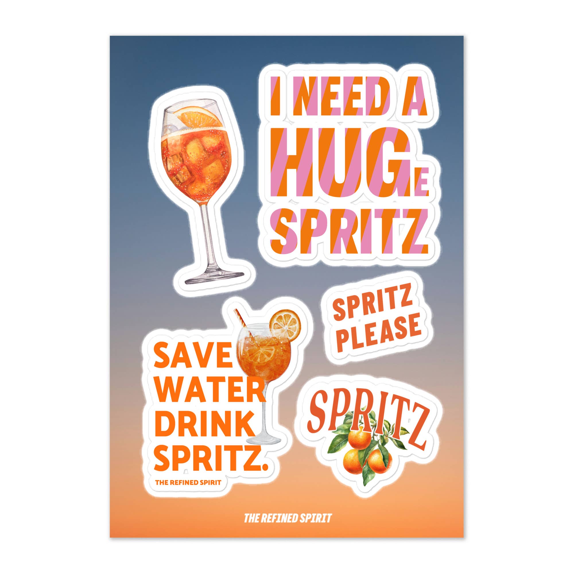 The Refined Spirit - Wholesale Sticker - Spritz - Sticker Pack0