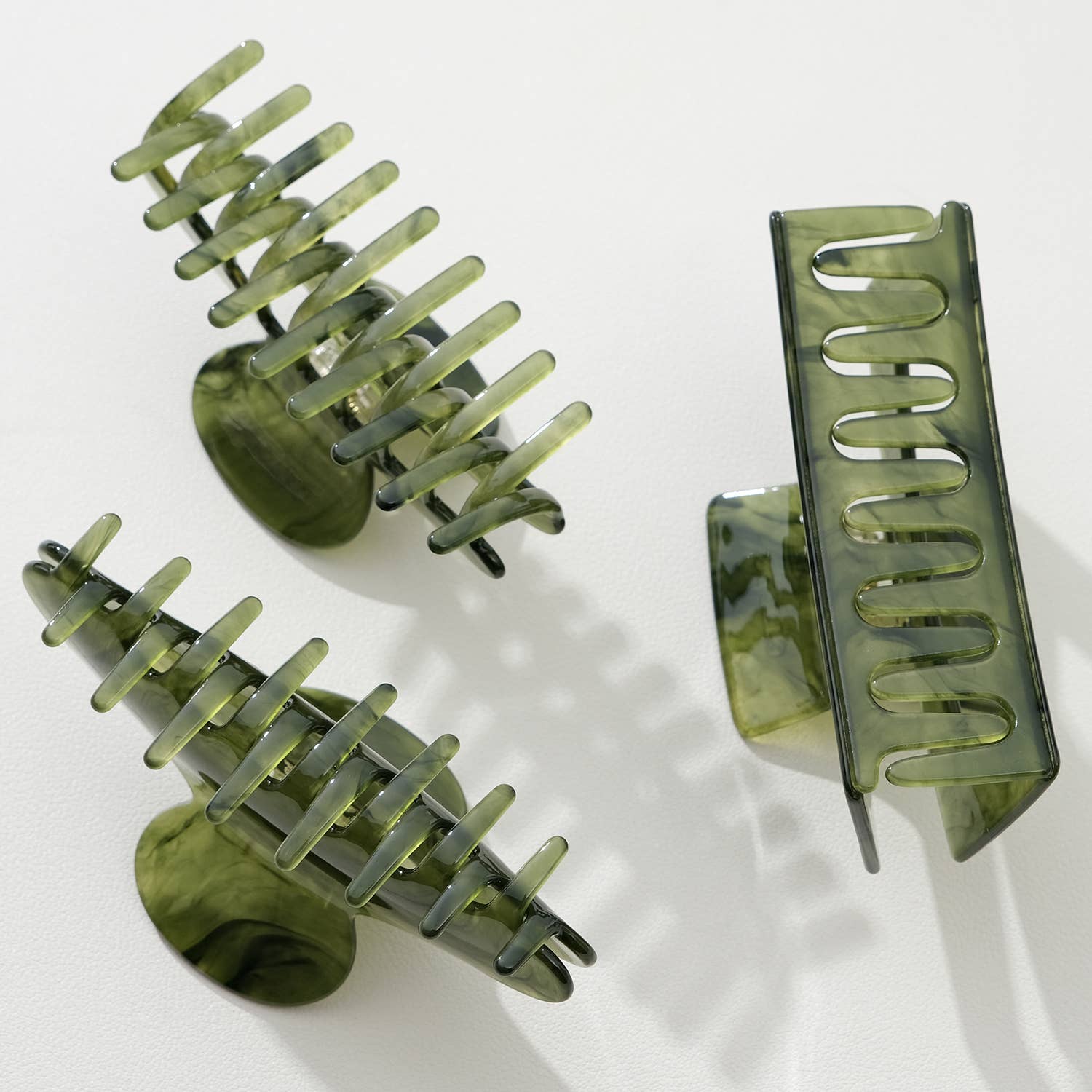 Jade Green Large | Assorted Large Claw Clips for wholesale on Faire4