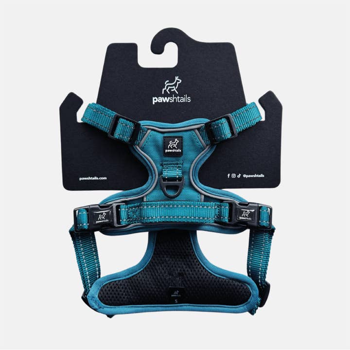Pawshtails - Wholesale Tuig voor huisdieren - Hond - Blauwgroen Anti-Pull hondenharnas