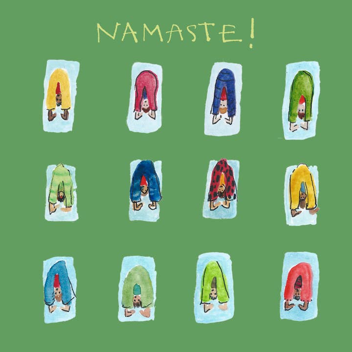 'Namaste Card' Greetings Card , FP623 for wholesale by Poet and Painter