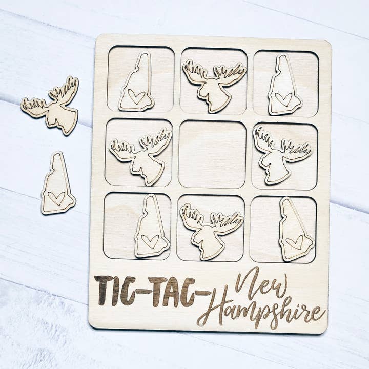 New Hampshire Moose Tic-Tac-Toe Game for wholesale by The Trendy Traveler