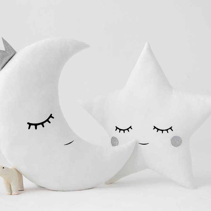 White With Silver Set Of Moon And Star Cushions for wholesale by ProstoConcept
