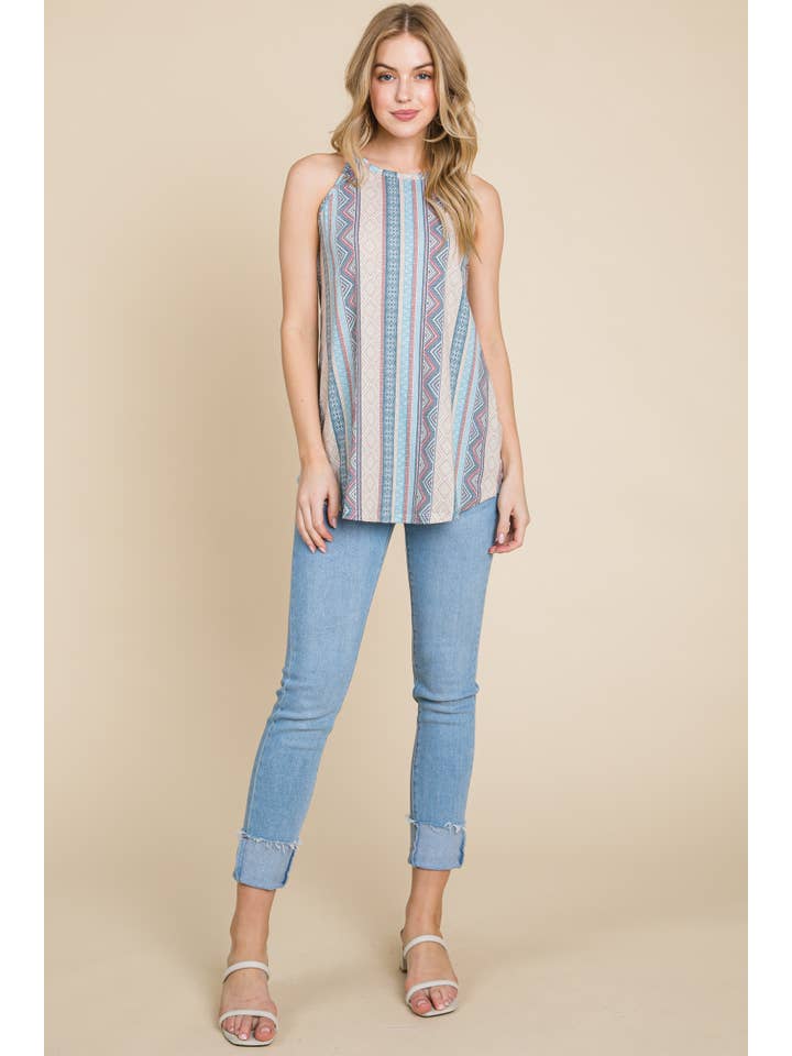 BOMBOM – wholesale Linne (Tryckt) - Dam – TA2097 Flowy Spaghetti Strap Sommar Casual Linne
