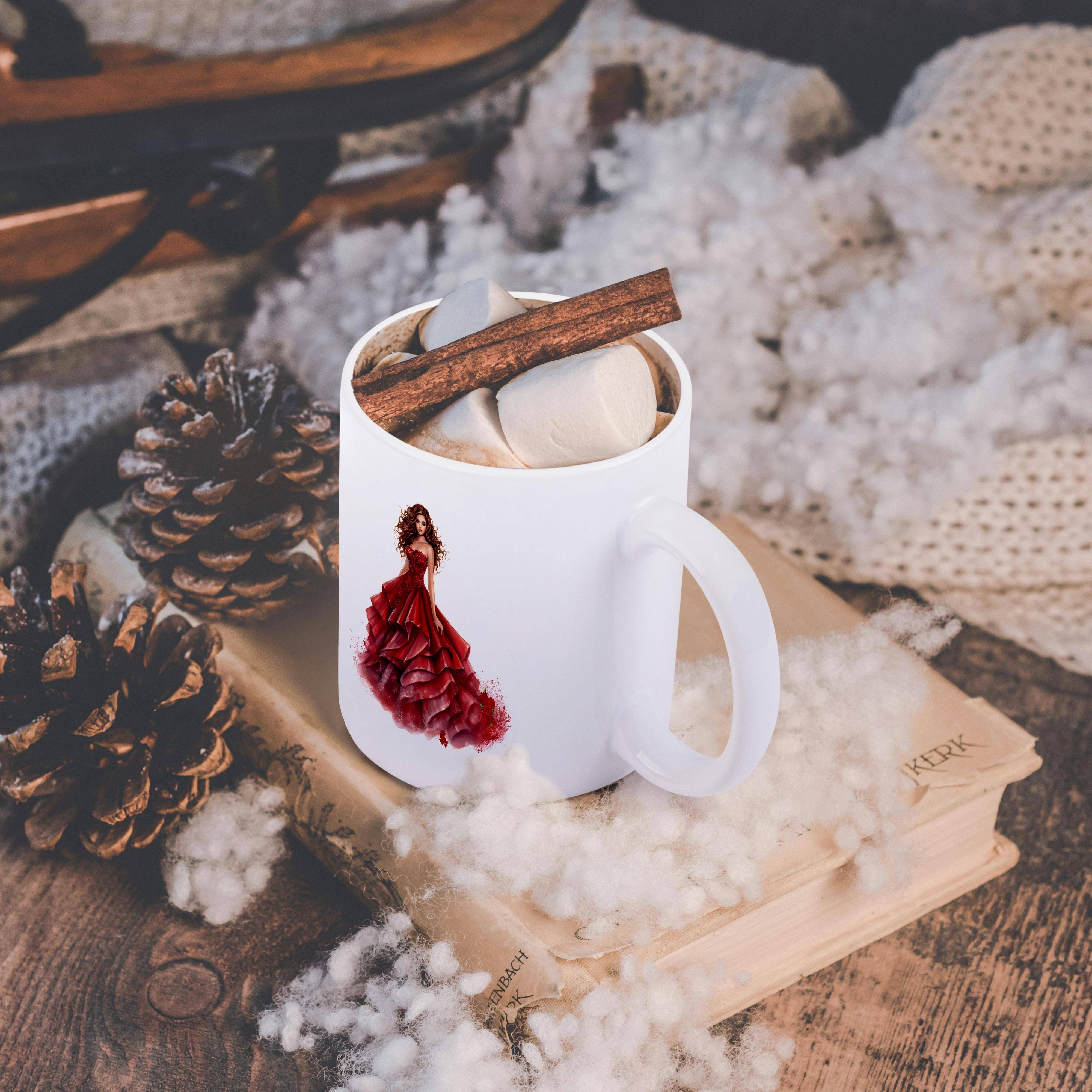 3dRose - Wholesale Coffee Mug - 3dRose, Gorgeous Quinceanera Girl Illustration, Mug11