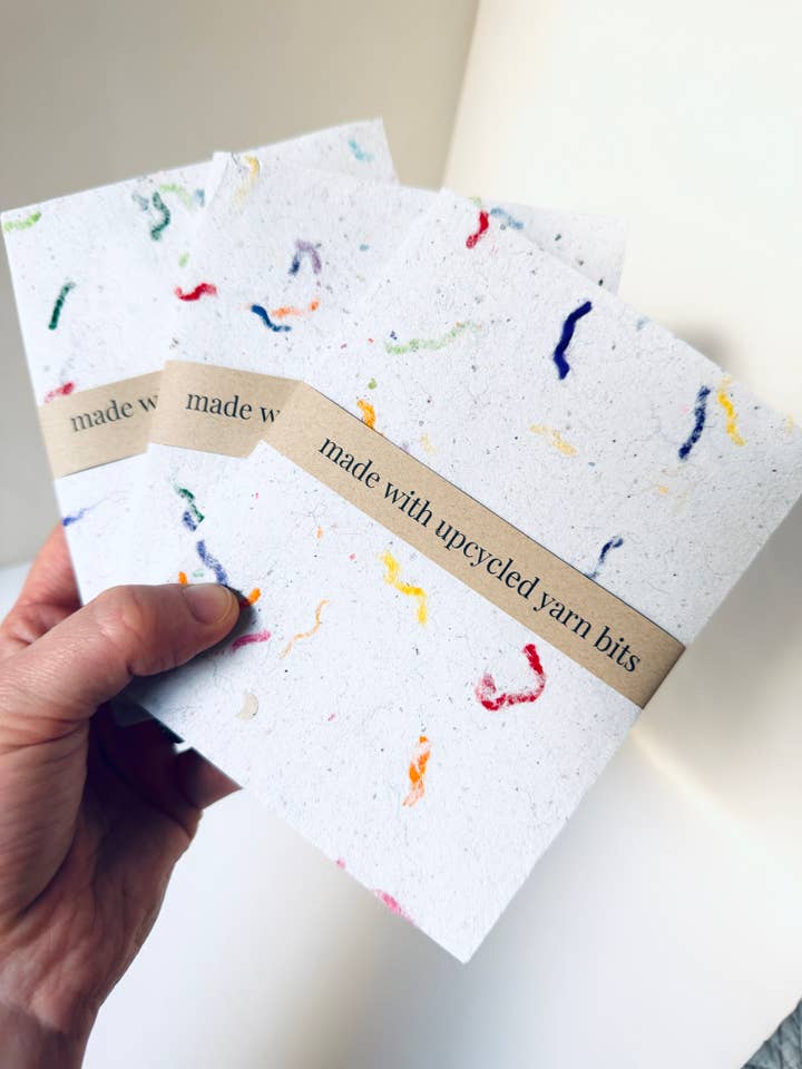 mini Yarn Bits Handmade Notebook, EcoFriendly Paper Good for wholesale by Atelier By Cat