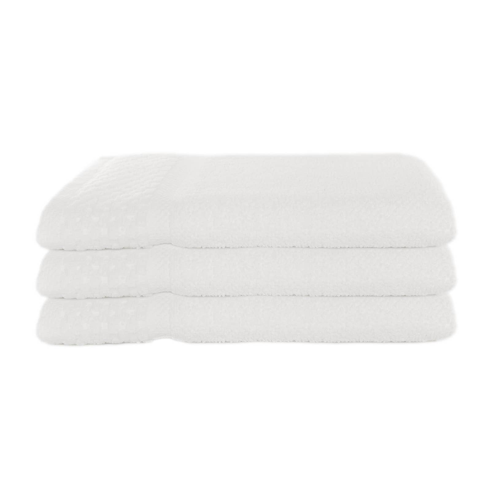 Bianco Set di 7 Asciugamani in Cotone 100% Testurizzato 700 GSM Bianco per Hotel in vendita all'ingrosso su Faire8