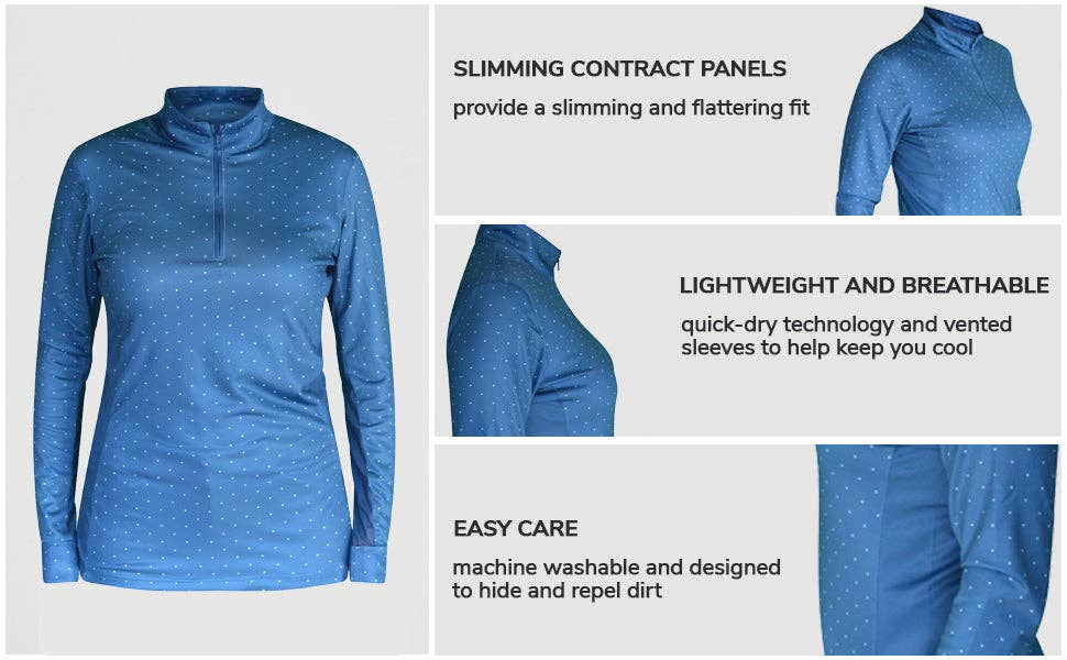 Equestrian Artisans - Wholesale Athletic Top - Women's - Black and Rose Gold Women's Equestrian Sun Shirt6