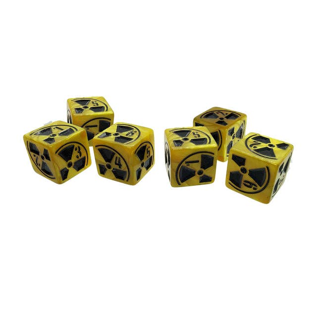 Radiation d6 Dice Set for wholesale by Steve Jackson Games