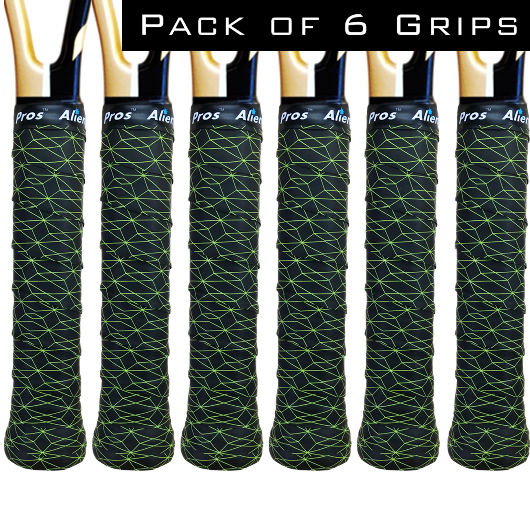 Alien Pros - Wholesale Sporting Accessories - [US] Alien Pros Tennis Racket Grip Tape C-Tac (6 Grips)3
