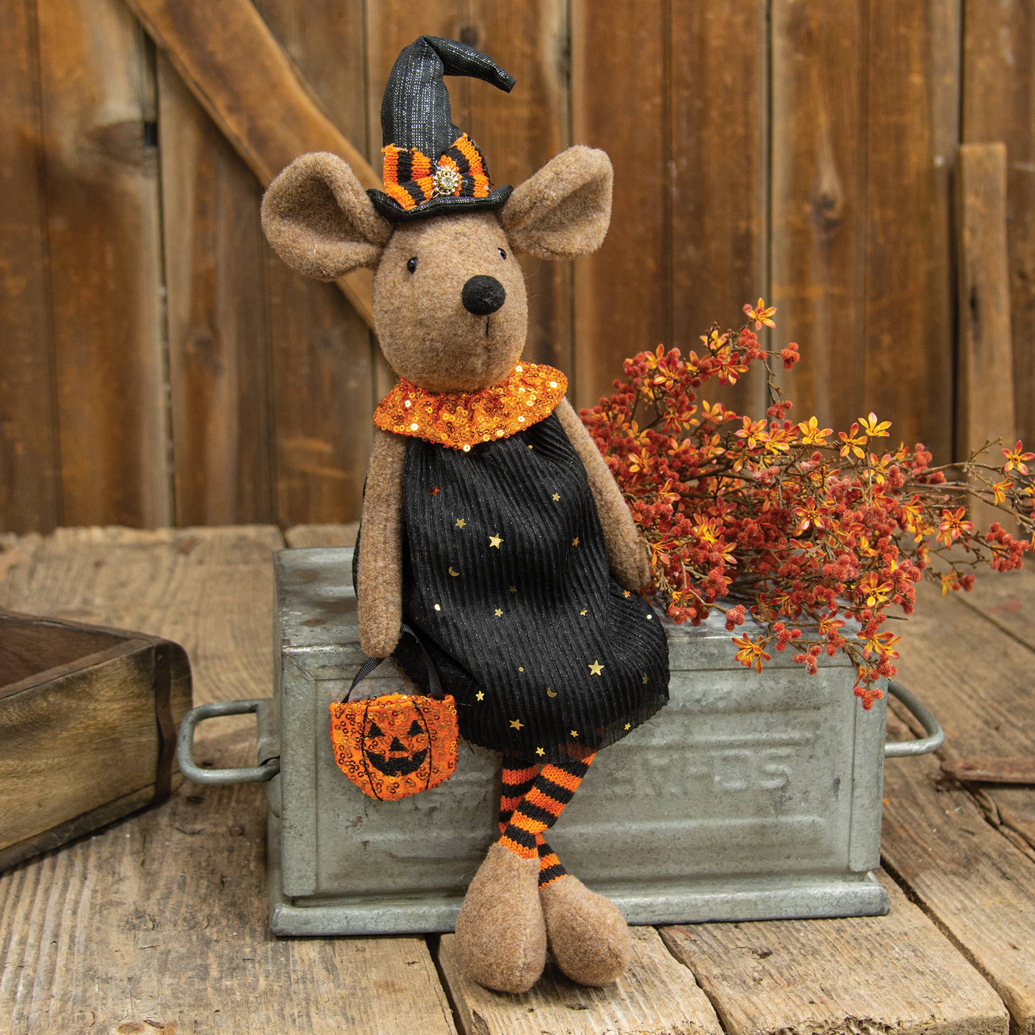 Bright Ideas - Wholesale Decorative Tabletop Object - Trick or Treat Dangle Leg Mouse1