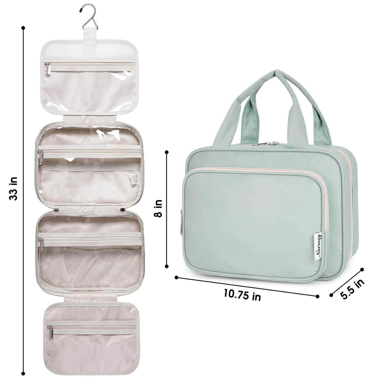 wandf – Großhandel Schmink-/Kosmetiktasche – Hängender Kulturbeutel für Frauen Reise-Make-up-Tasche14