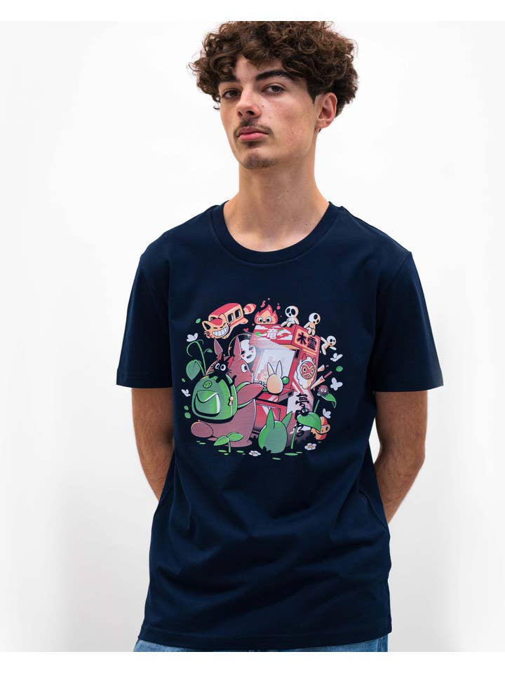 Navy Ready Player Neighbor Tee - Movie SF Totoro Tee for wholesale on Faire2