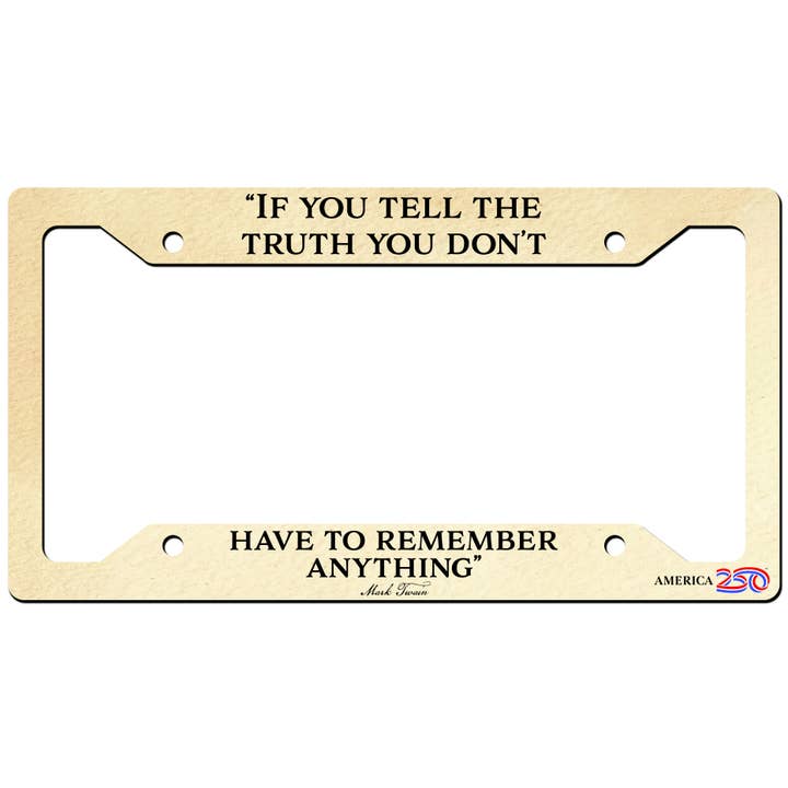 Mark-Twain-Zitat-Kennzeichenhalterung für den Großhandel von Nelson Gifts Wholesale