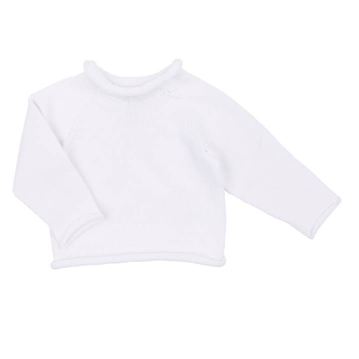 Essentials Knits White Raglan Sweater for wholesale by Magnolia Baby
