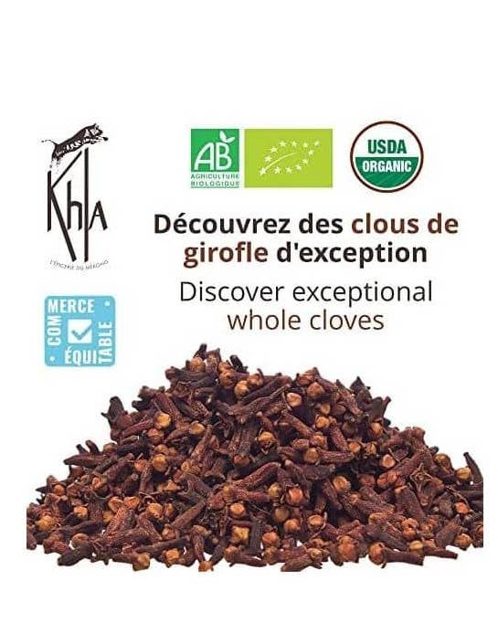 Khla - L'épicerie du Mékong - Wholesale Dried Spice - Cloves - Organic - Whole - 30g - Jar2