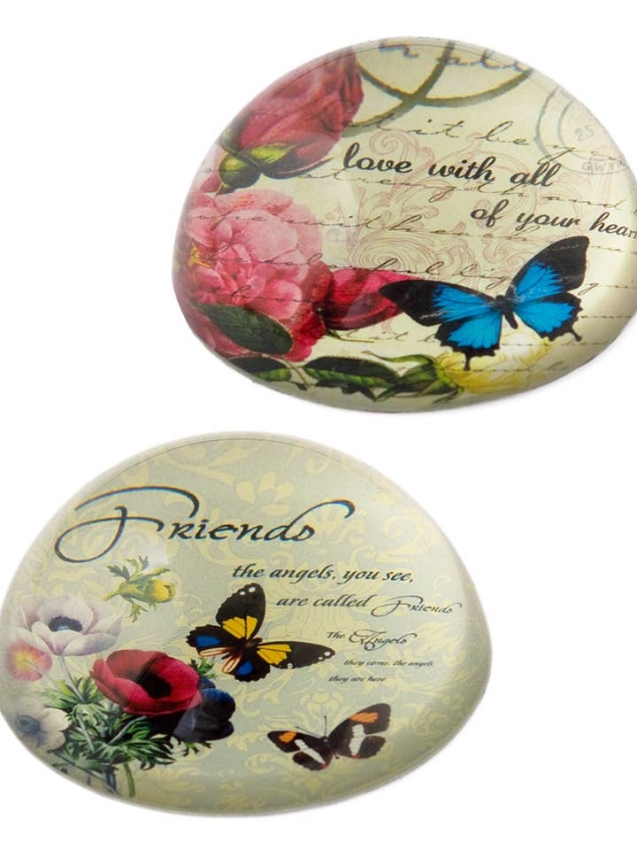 Butterfly / Dome Crystal Paperweight for wholesale by Value Arts